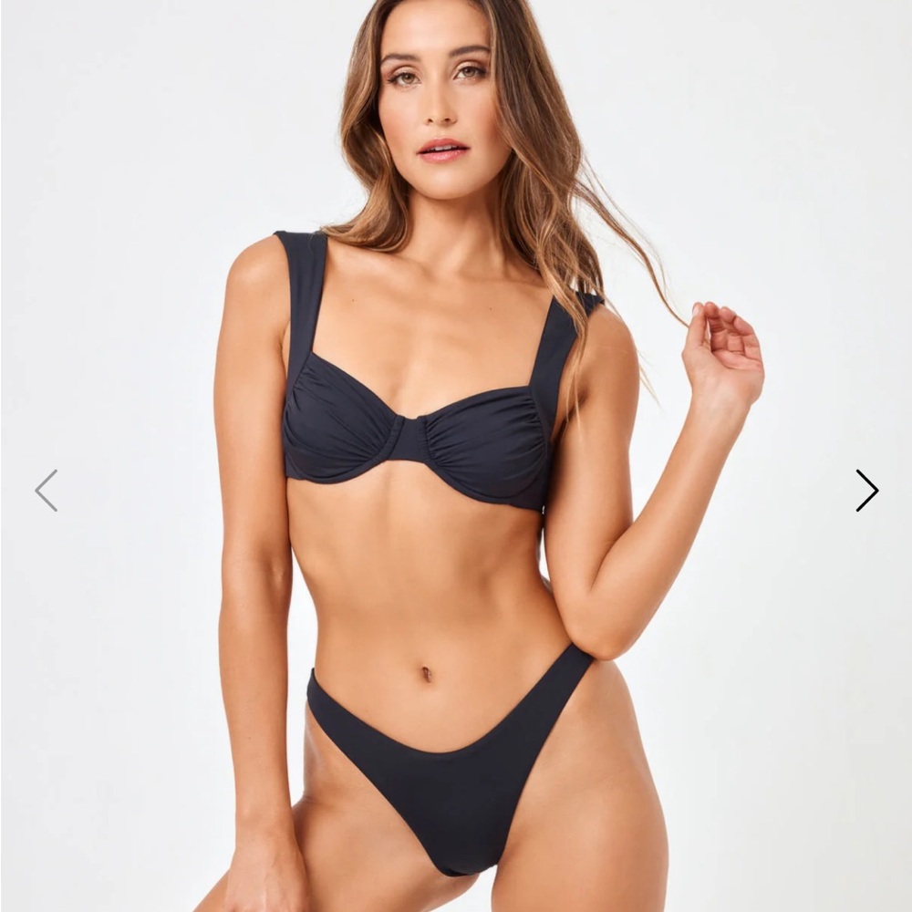 lspace Stella Bikini Top in black